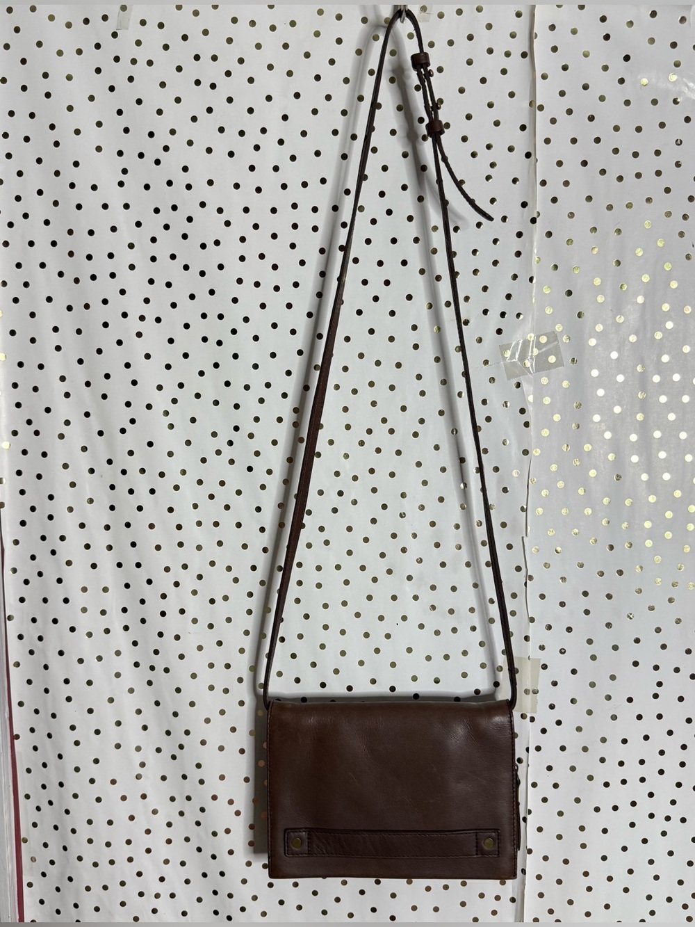 Madewell Brown Leather Crossbody Flap Bag